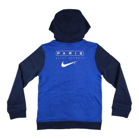 2022-2023 PSG Full Zip Hoodie (Blue) - Kids