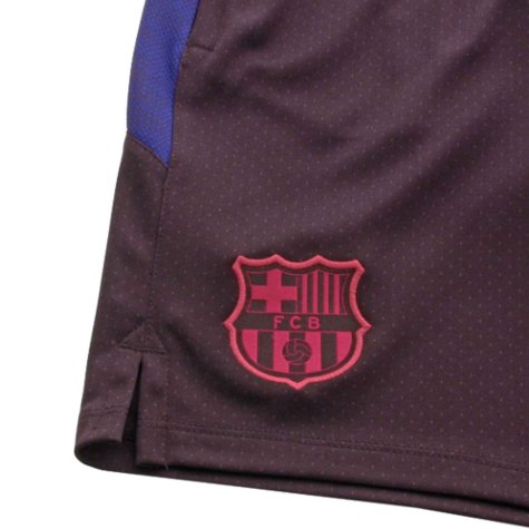 2019-2020 Barcelona Longer Knit Shorts (Burgundy Ash) - Kids