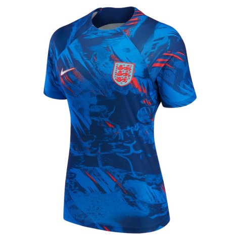 2022-2023 England Pre-Match Shirt (Blue) - Ladies (Your Name)