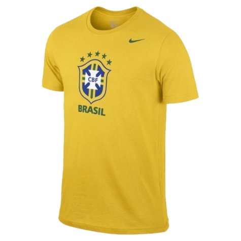 2014-2015 Brazil Core Crest Tee (Yellow) (Your Name)