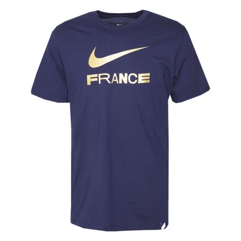 2022-2023 France Swoosh Tee (Navy) (Your Name)