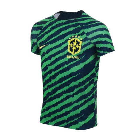 2022-2023 Brazil Dri-Fit Pre-Match Shirt (Kids) (Alex Sandro 6)