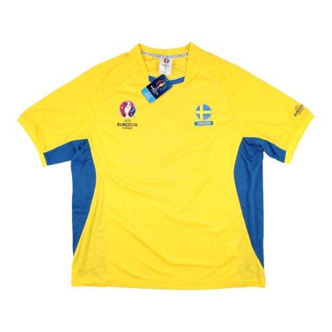 2016-2017 Sweden Poly Training Tee (Yellow) (Your Name)