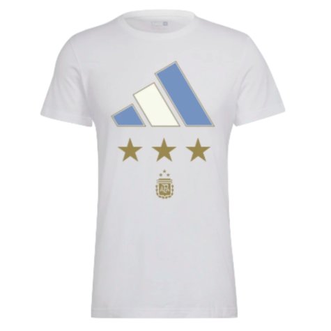 2022 Argentina World Cup Winners Tee (White) (MONTIEL 4)