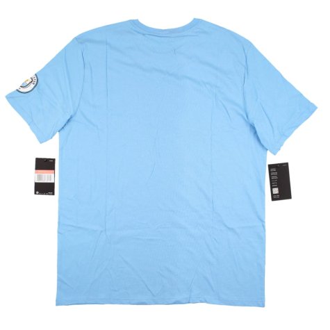 2018-2019 Manchester City T-Shirt Swoosh - Field Blue