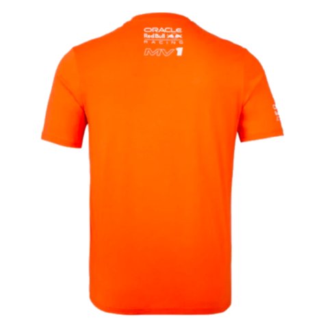 2023 Red Bull Racing Max Verstappen Driver T-Shirt - Exotic Orange (Your Name)