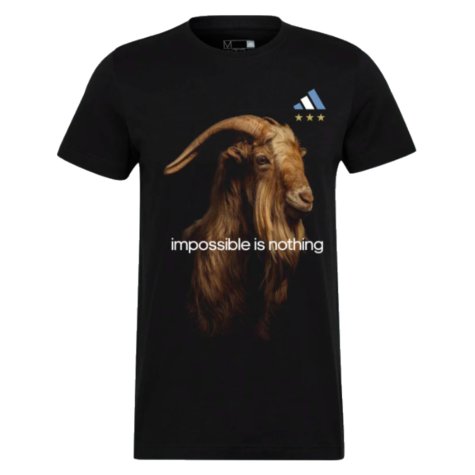 Messi Football GOAT Graphic Tee (Black) (Your Name)