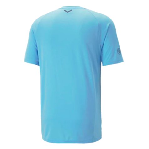 2022-2023 Man City Casuals Tee (Light Blue) (Your Name)