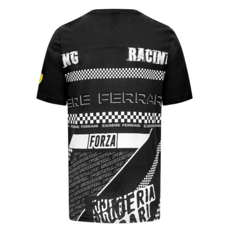 2023 Ferrari Fanwear Graphic Tee (Black)