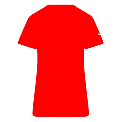 2023 Ferrari Scuderia Fanwear Big Shield Tee (Red) - Ladies