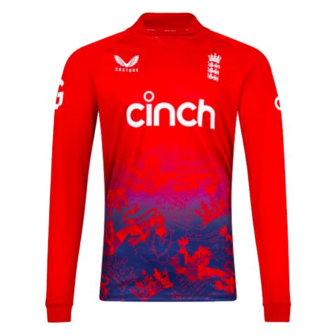 2023 England Cricket T20 Replica Long Sleeve Jersey (Your Name)