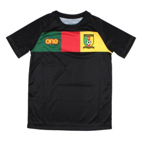 2022-2023 Cameroon Training Tee (Black) - Kids (NKOULOU 3)