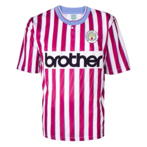 Manchester City 1988 Away Retro Football Shirt (Your Name)