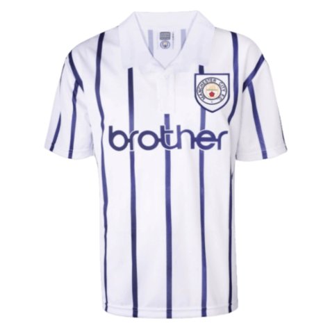 Manchester City 1993 Away Retro Football Shirt (Your Name)