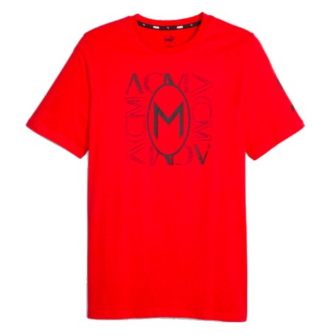 2023-2024 AC Milan FtblCore Graphic Tee (Red) (Maldini 3)