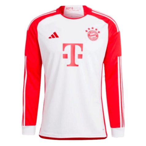 2023-2024 Bayern Munich Long Sleeve Home Shirt (Goretzka 8)