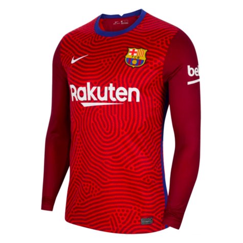 2020-2021 Barcelona Away Goalkeeper Shirt (Red) - Kids (Ter Stegen 1)