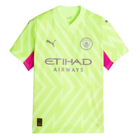 2023-2024 Man City SS Goalkeeper Shirt (Yellow) (Carson 33)