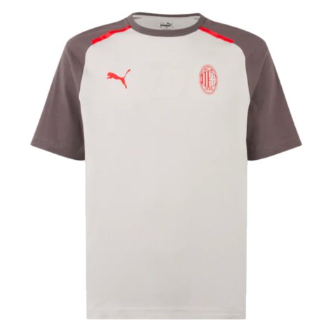 2023-2024 AC Milan Casuals Tee (Light Grey) (Kjaer 24)