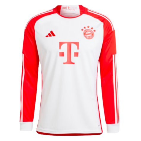 2023-2024 Bayern Munich Long Sleeve Home Shirt (Kids) (Muller 25)