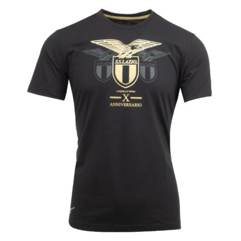 2023 Lazio Special Anniversary Logo Tee (Black) (Your Name)