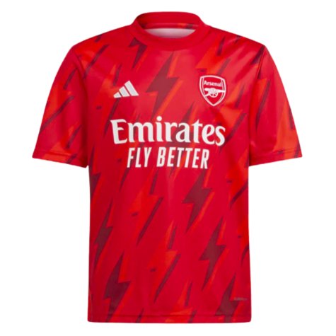 2023-2024 Arsenal Pre-Match Shirt (Red) - Kids (Little 10)