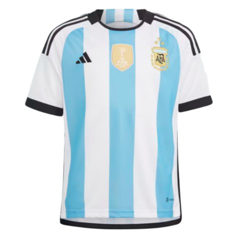 Argentina 2022 World Cup Winners Home Shirt - Kids (G RODRIGUEZ 18)