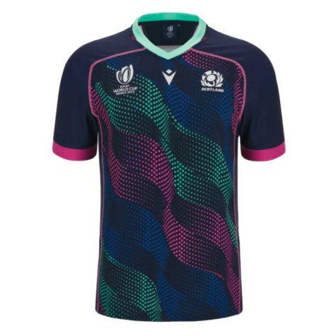 Scotland RWC 2023 Rugby Training Jersey (Navy-Sky) (Your Name)