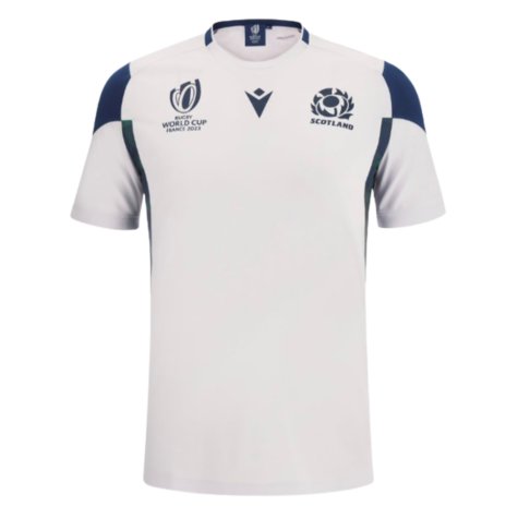 Scotland RWC 2023 Rugby Training T-Shirt - White (Your Name)