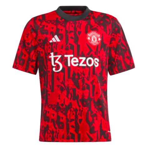 2023-2024 Man Utd Pre-Match Shirt (Red) - Kids (Sancho 25)