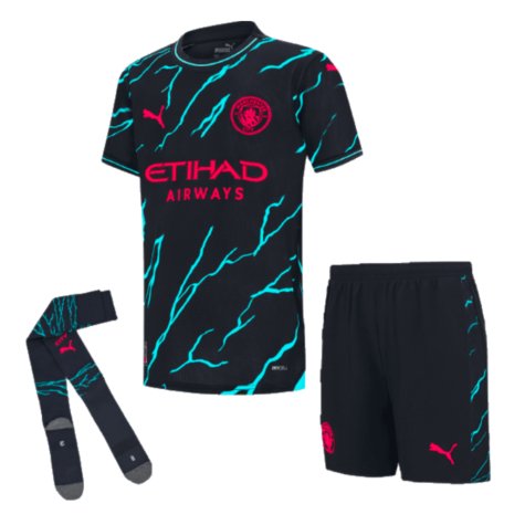 2023-2024 Man City Third Mini Kit (J ALVAREZ 19)