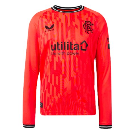 2023-2024 Rangers Away Goalkeeper LS Shirt (Hot Coral) - Kids (McLaughlin 33)