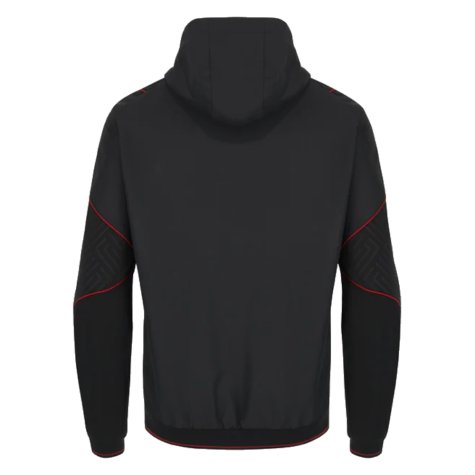 2023-2024 Wales Rugby Hooded WRU Full Zip Sweatshirt (Black) - Kids