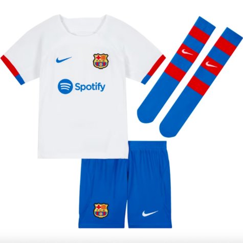 2023-2024 Barcelona Away Little Boys Mini Kit (Paralluelo 17)