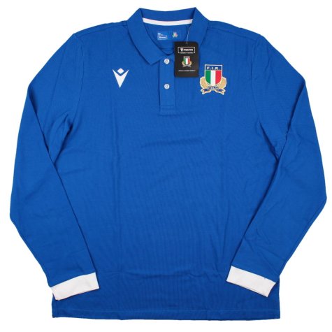 2023-2024 Italy Rugby Home LS Cotton Shirt (Your Name)