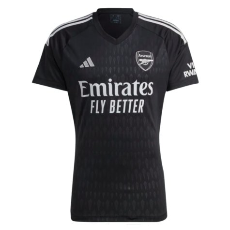 2023-2024 Arsenal Home Goalkeeper Shirt (Black) (Your Name)