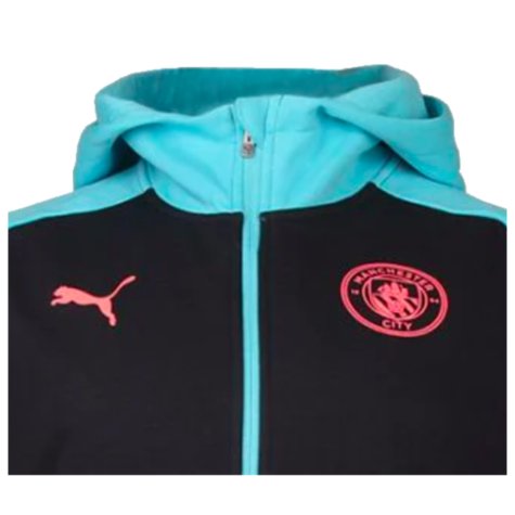 2023-2024 Man City Casuals Hooded Jacket (Dark Navy)