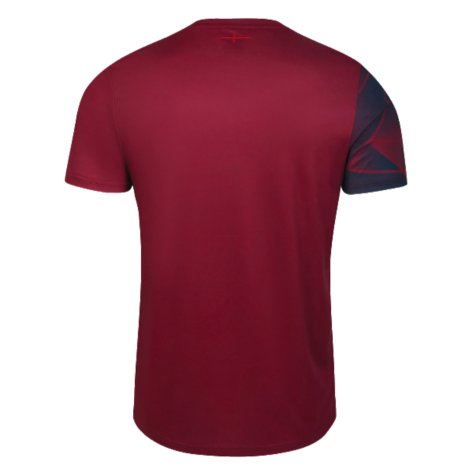 2023-2024 England Rugby Warm Up Jersey (Tibetan Red) (Your Name)