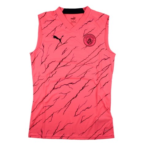 2023-2024 Man City Sleeveless Training Jersey (Sunset Glow) (MAHREZ 26)