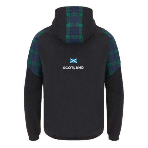 2023-2024 Scotland Rugby Travel Full Zip Hoodie (Black) - Kids