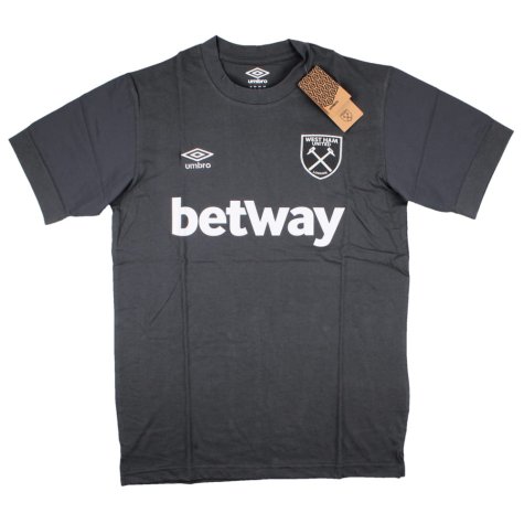 2023-2024 West Ham Leisure Tee (Carbon) (ZOUMA 4)