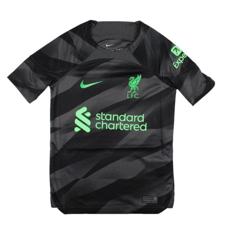 2023-2024 Liverpool Home Goalkeeper Shirt (Black) - Kids (Dudek 1)