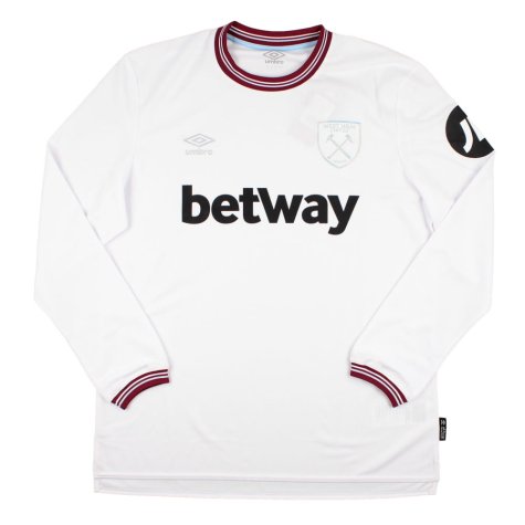 2023-2024 West Ham Long Sleeve Away Shirt (Kudus 14)