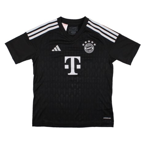 2023-2024 Bayern Munich Goalkeeper Shirt (Black) - Kids (MAIER 1)