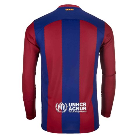 2023-2024 Barcelona Home Long Sleeve Shirt (Messi 10)