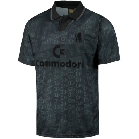 Chelsea 1992 Black Out Retro Football Shirt (Osgood 9)