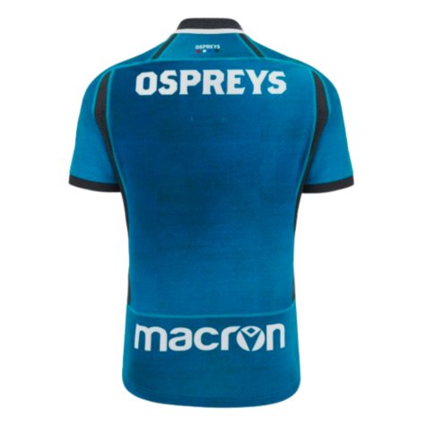 2023-2024 Ospreys Rugby Slim Fit Training Jersey (Blue) (Your Name)