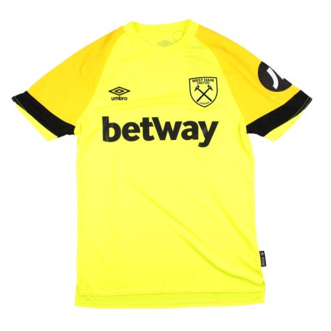 2023-2024 West Ham Change Goalkeeper Shirt (Yellow) (Your Name)