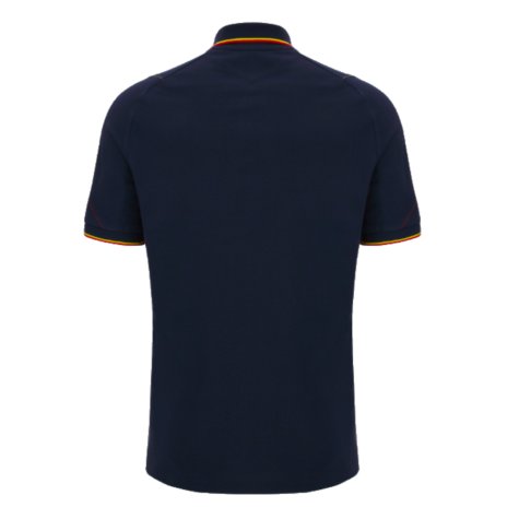 2023-2024 Romania Rugby Cottonpoly Polo Shirt (Navy)