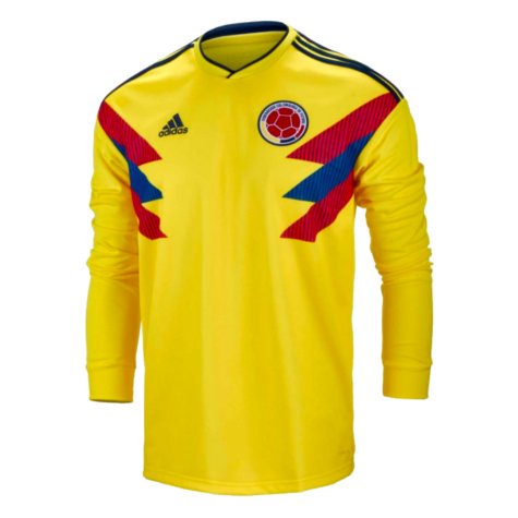 2018-2019 Colombia Long Sleeve Home Shirt (Your Name)